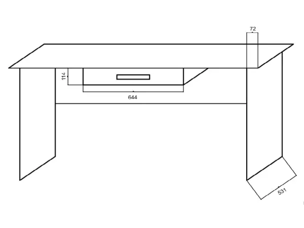 SEGRO B-B 3B szare biurko z szufladą